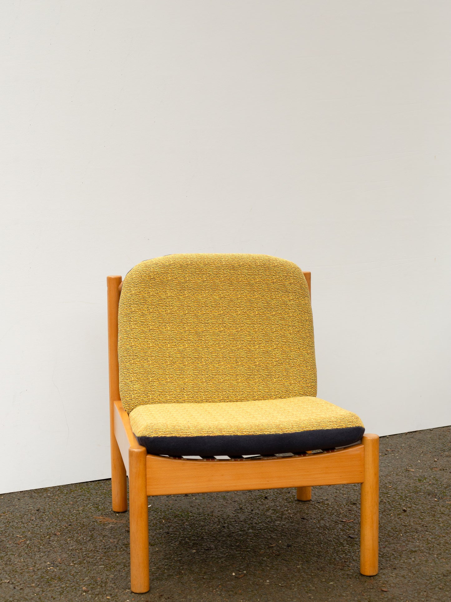 Ercol Modular 747 Lounge Chair - Fully Restored - Yellow/Grey