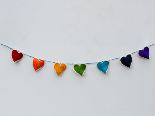 Heart String - Bunting - Rainbow