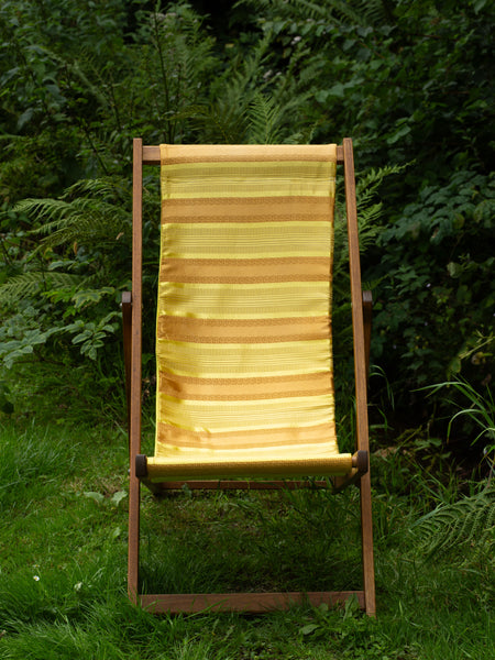 Deckchair - 1950s Satin Stripe - Yellow