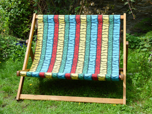 Double Deckchair - 1960's Stripe - Red/Yellow/Green/Blue