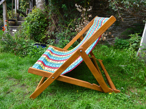 Double Deckchair - 1960's Stripe - Red/Yellow/Green/Blue
