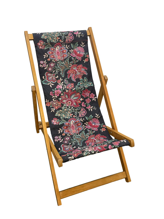 Deckchair - Paisley - Red & Black