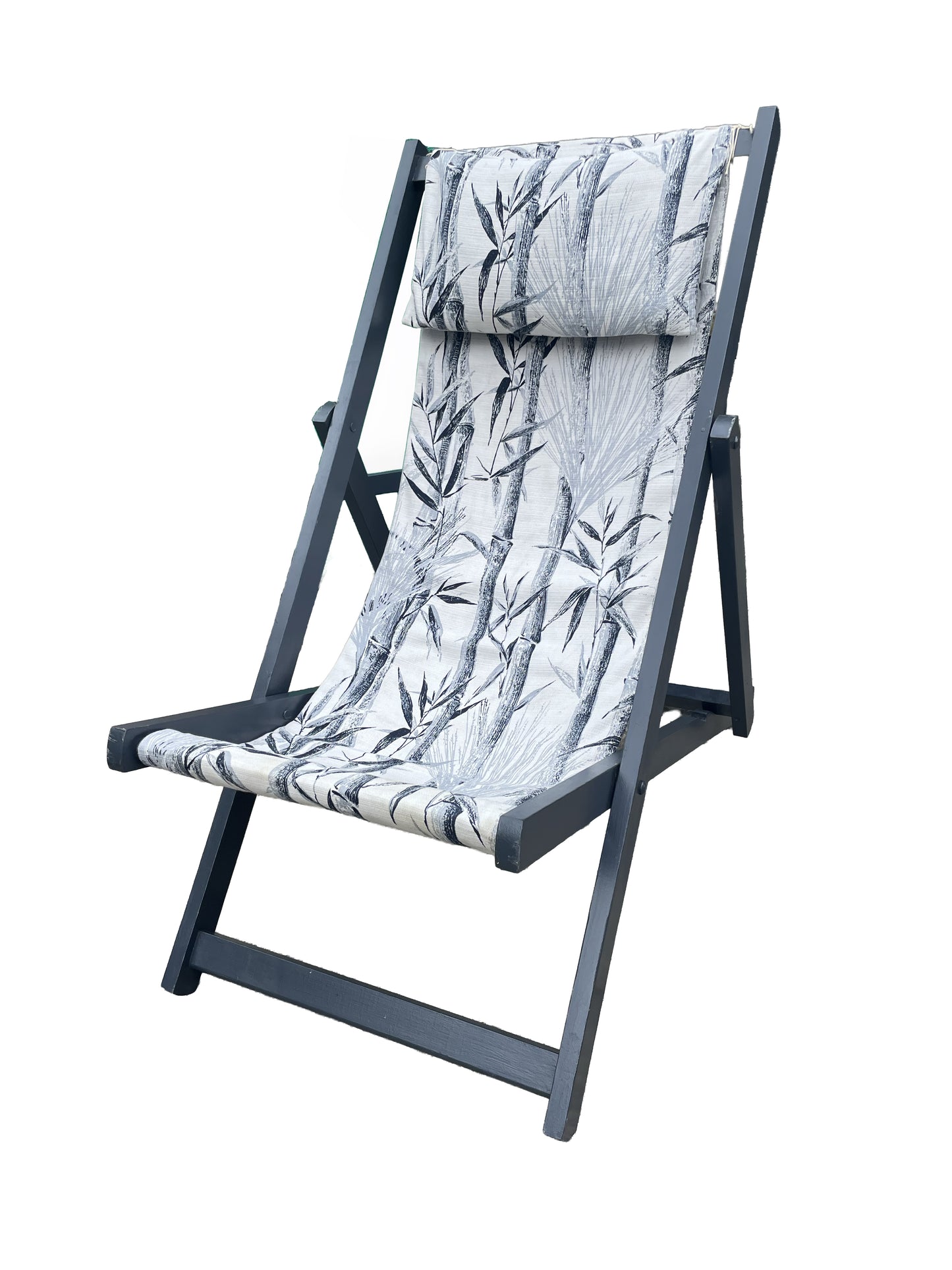Deckchair - Bamboo Barkcloth  - Greys