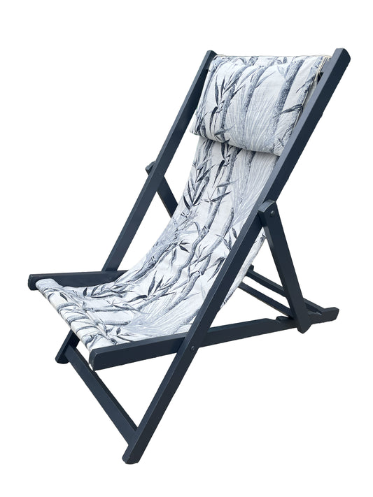 Deckchair - Bamboo Barkcloth  - Greys