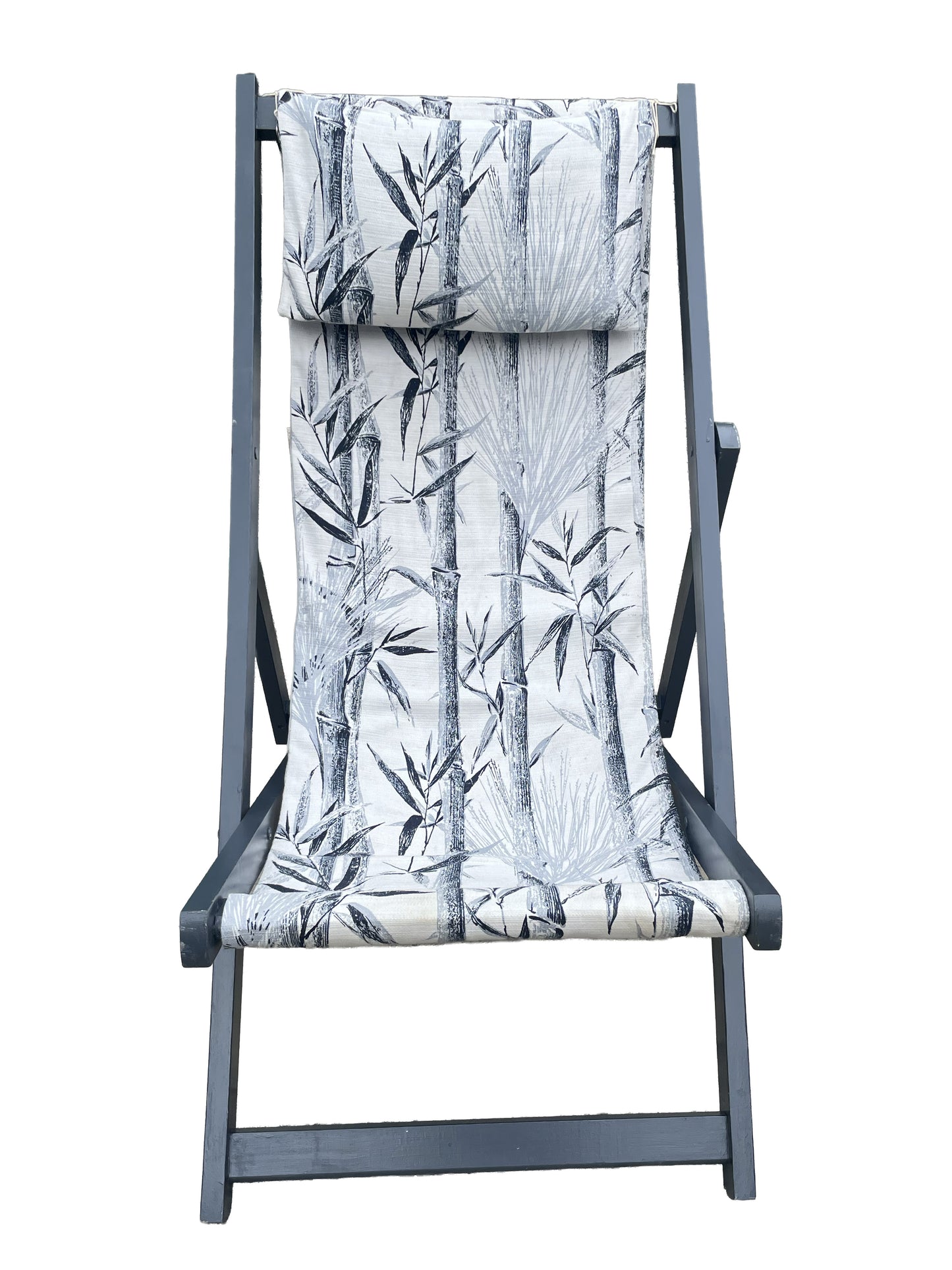 Deckchair - Bamboo Barkcloth  - Greys
