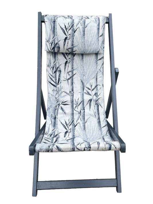 Deckchair - Bamboo Barkcloth  - Greys