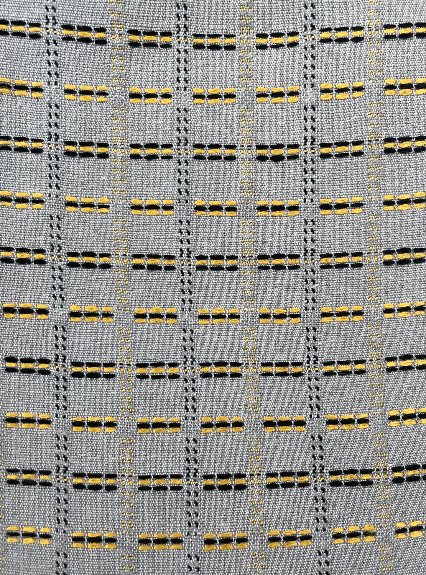 Wooden Deckchair - Dashing vintage fabric- Grey