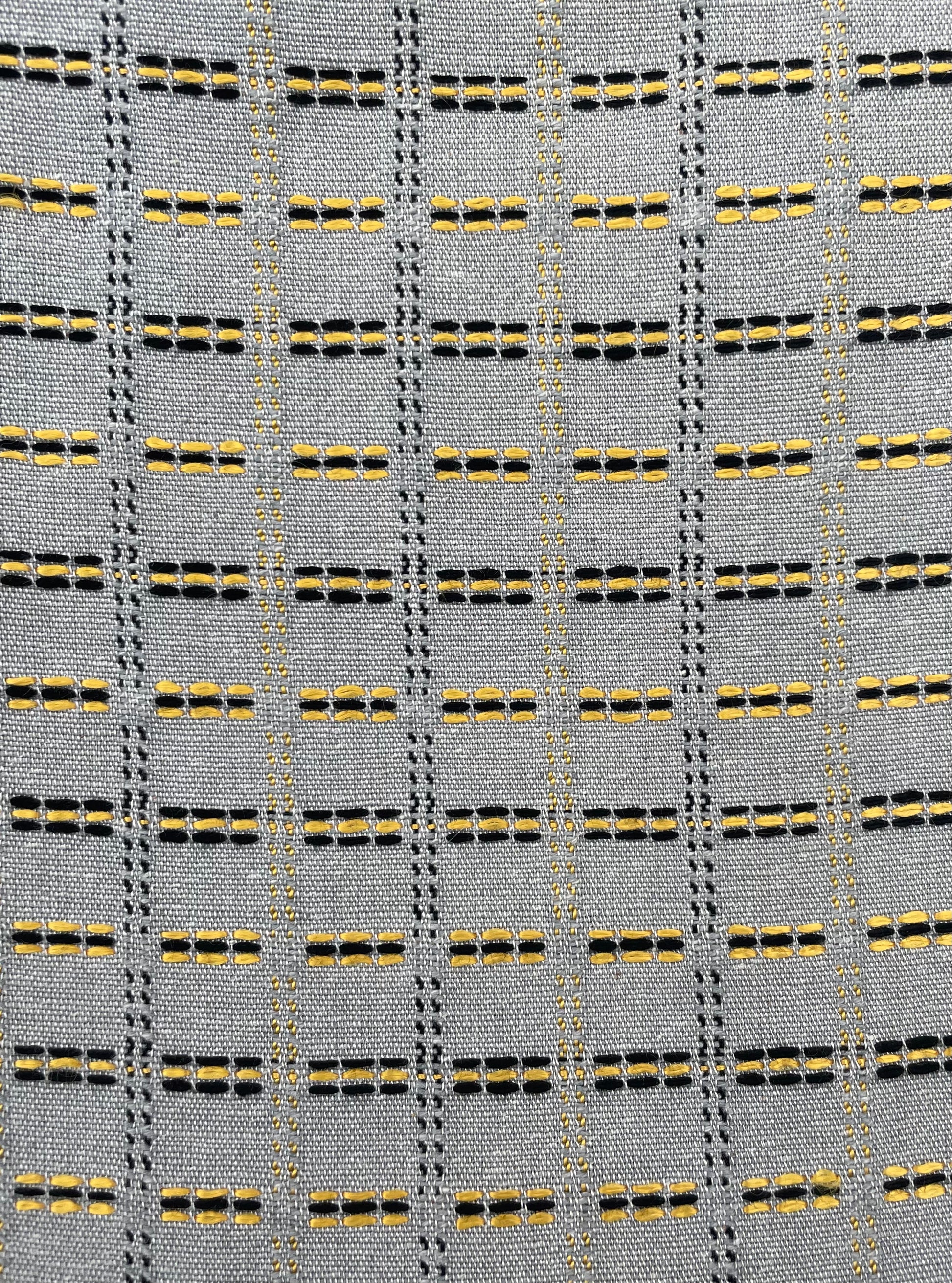 Wooden Deckchair - Dashing vintage fabric- Grey
