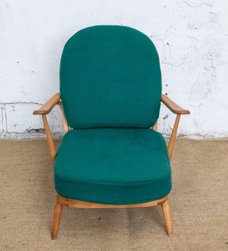 Ercol Windsor 203 Armchair - Emerald Green Wool Covers