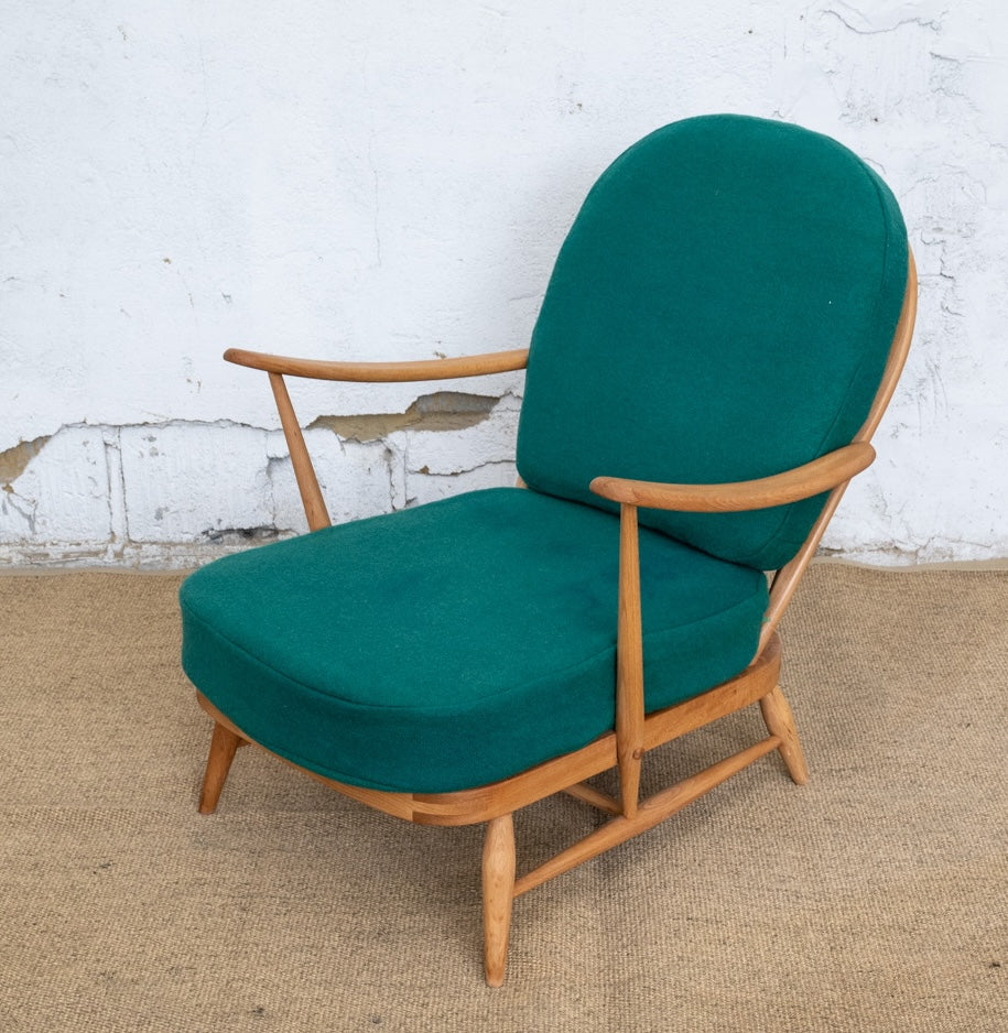 Ercol Windsor 203 Armchair - Emerald Green Wool Covers