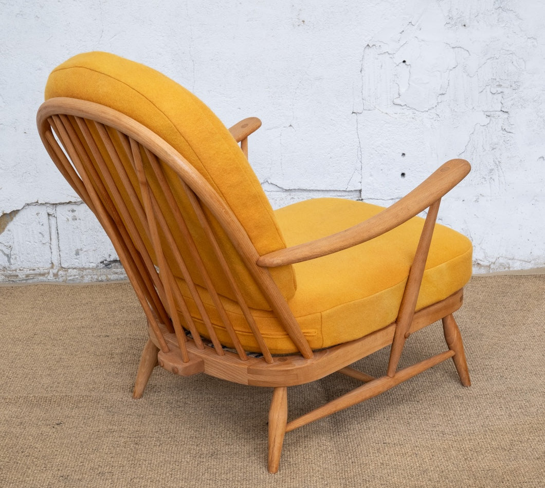 Ercol Windsor 203 Armchair - Mustard Yellow Wool Covers