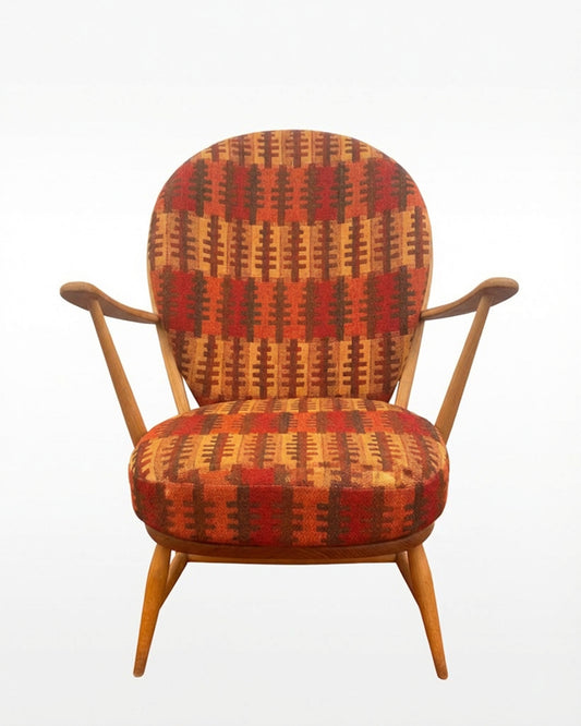 Melin Tregwynt - Forest - Welsh Tapestry- Ercol 317 Grandfather Tub Chair