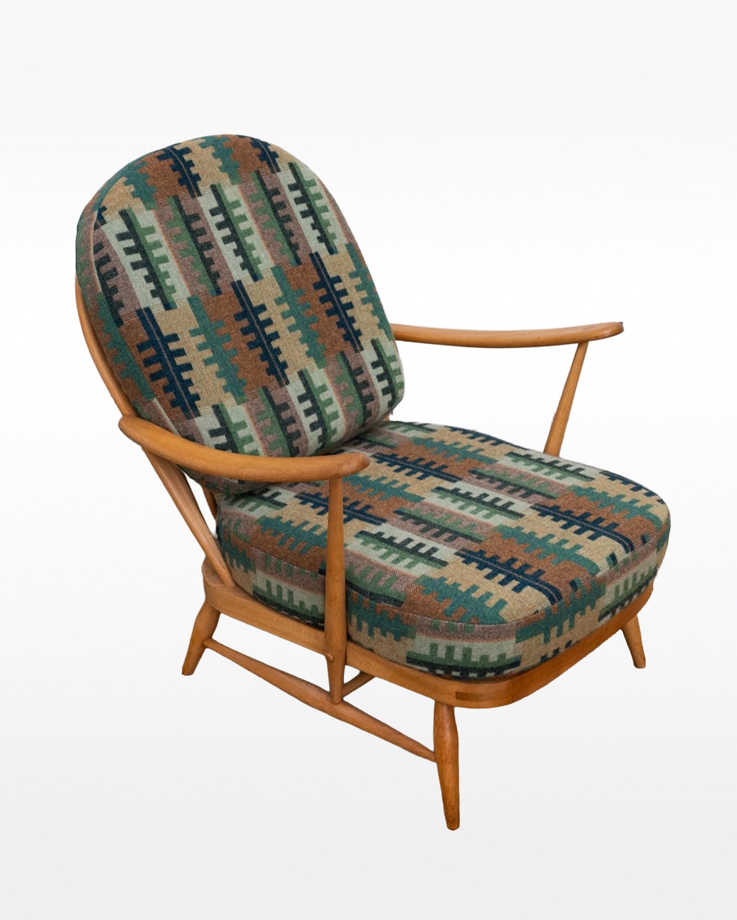 Melin Tregwynt 'Forest' Welsh Tapestry - Ercol Windsor 203 Armchair