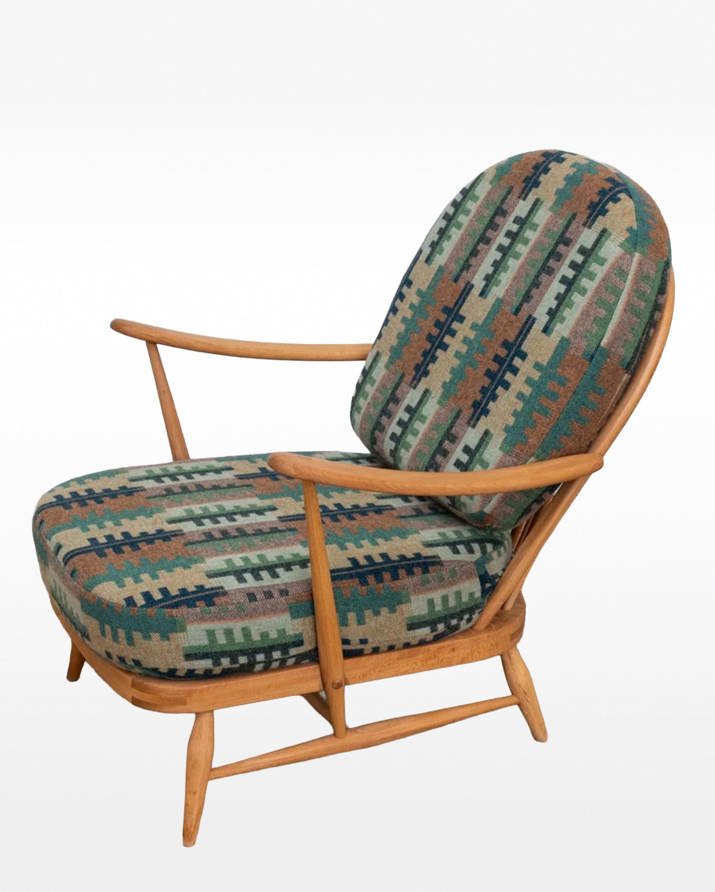 Melin Tregwynt 'Forest' Welsh Tapestry - Ercol Windsor 203 Armchair