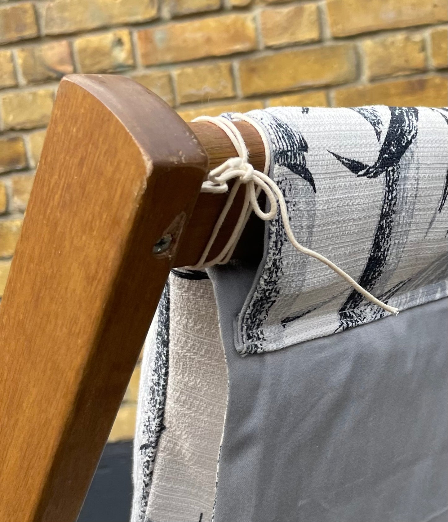 Deckchair - Bamboo Barkcloth  - Greys