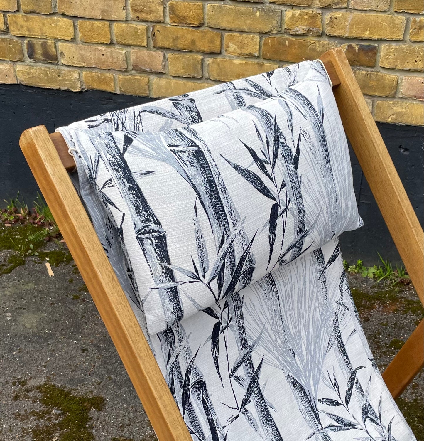 Deckchair - Bamboo Barkcloth  - Greys