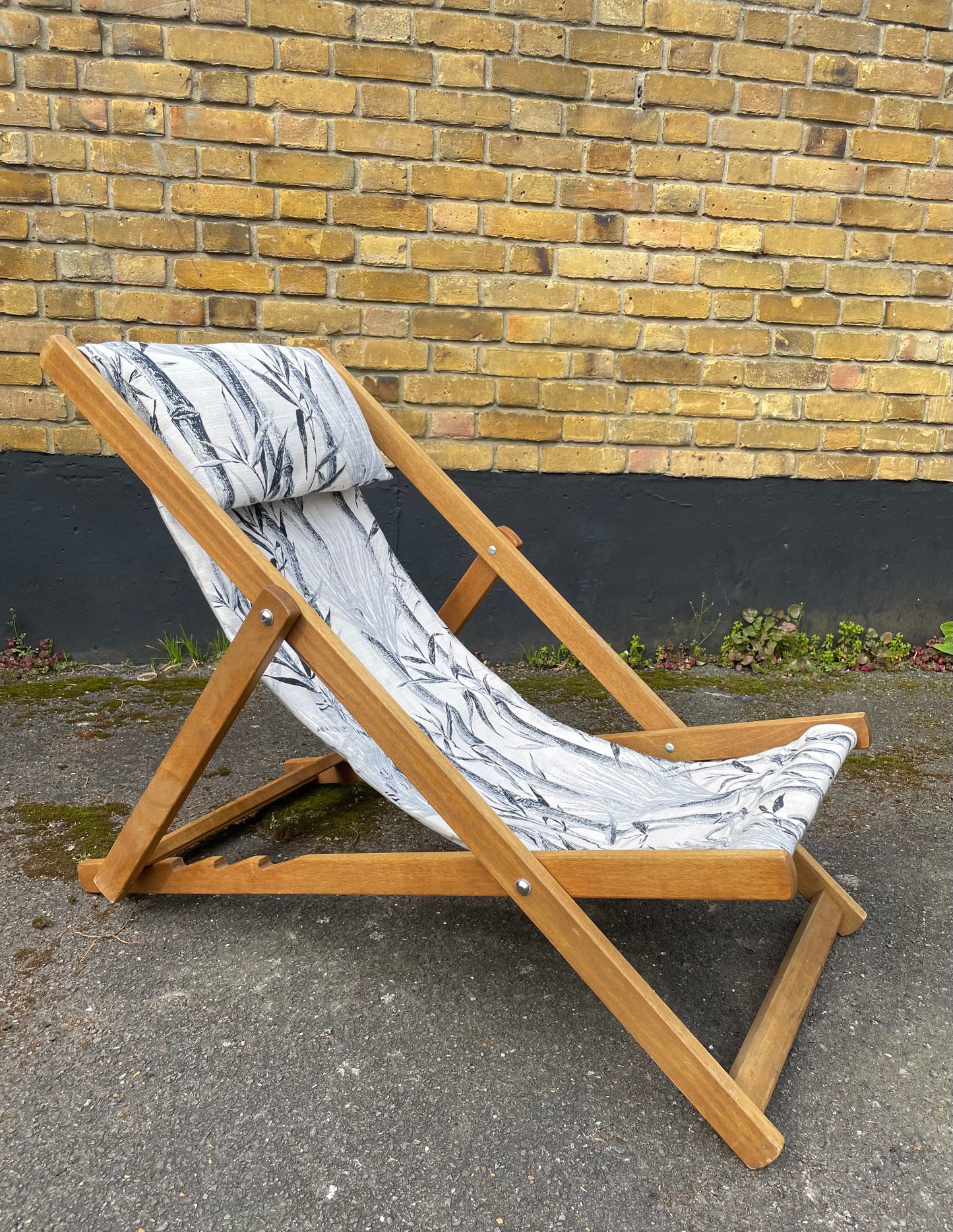 Deckchair - Bamboo Barkcloth  - Greys