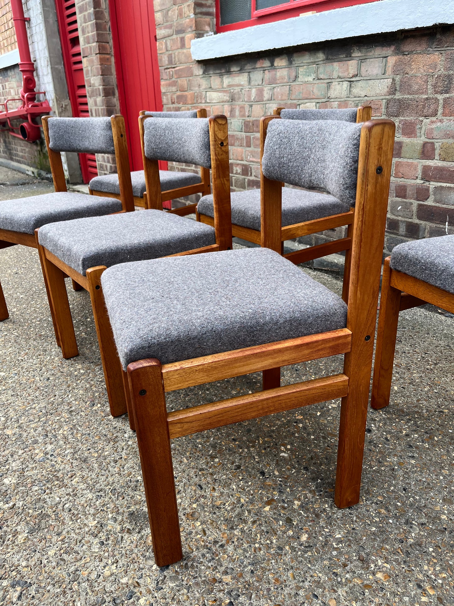 Gangso Møbler A/S Danish Dining Chairs - set of six - Grey