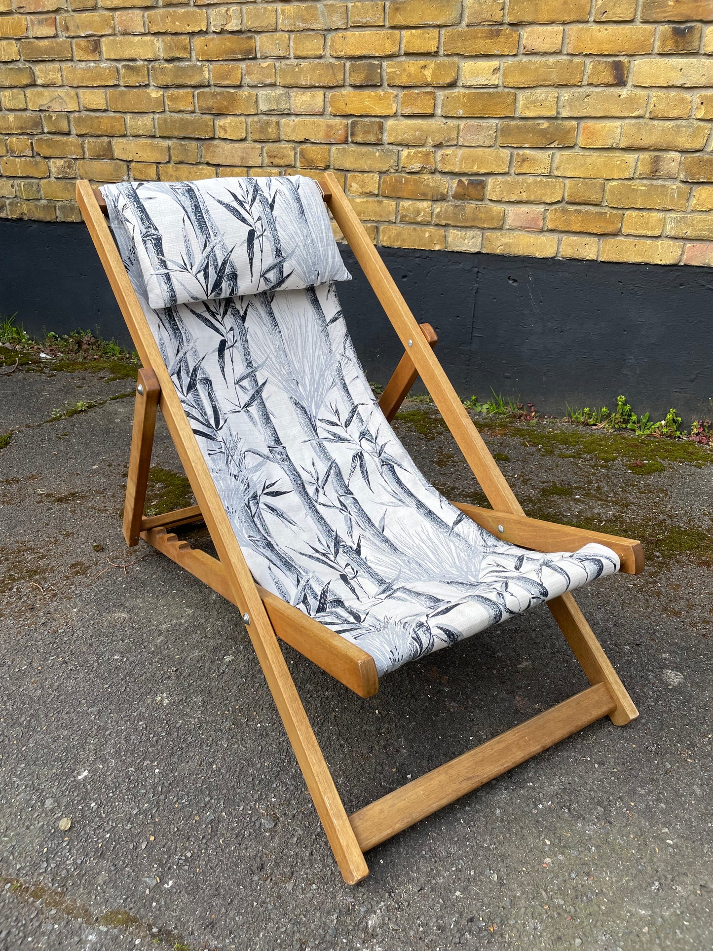 Deckchair - Bamboo Barkcloth  - Greys