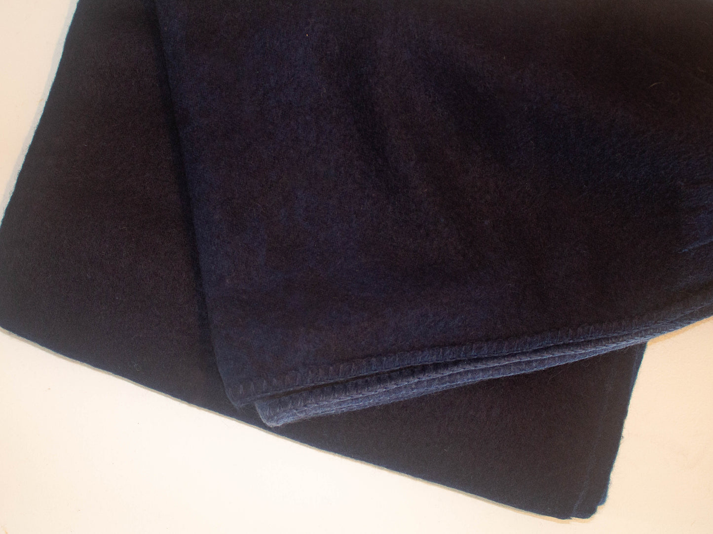 Indigo Ombre Hand-dyed Vintage Wool Blanket - Double