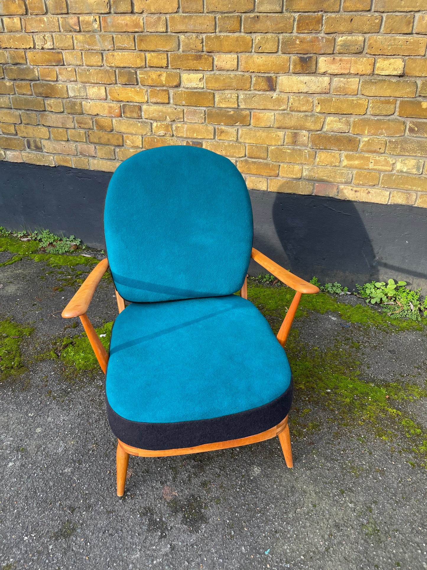 Electric Blue / Hot Pink / Turquoise - Trio Colour Block - Ercol Windsor 203 Armchair
