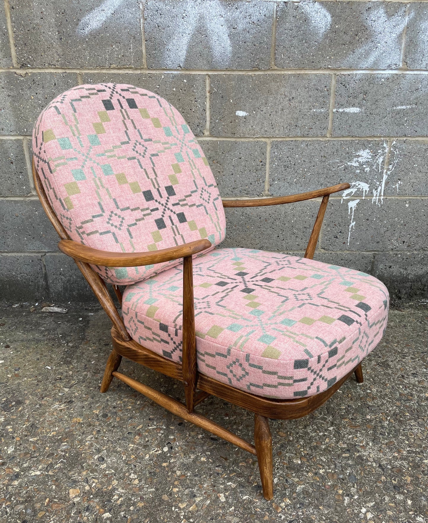 Melin Tregwynt - Vintage Star - Welsh Tapestry - Ercol Windsor 203 Armchair