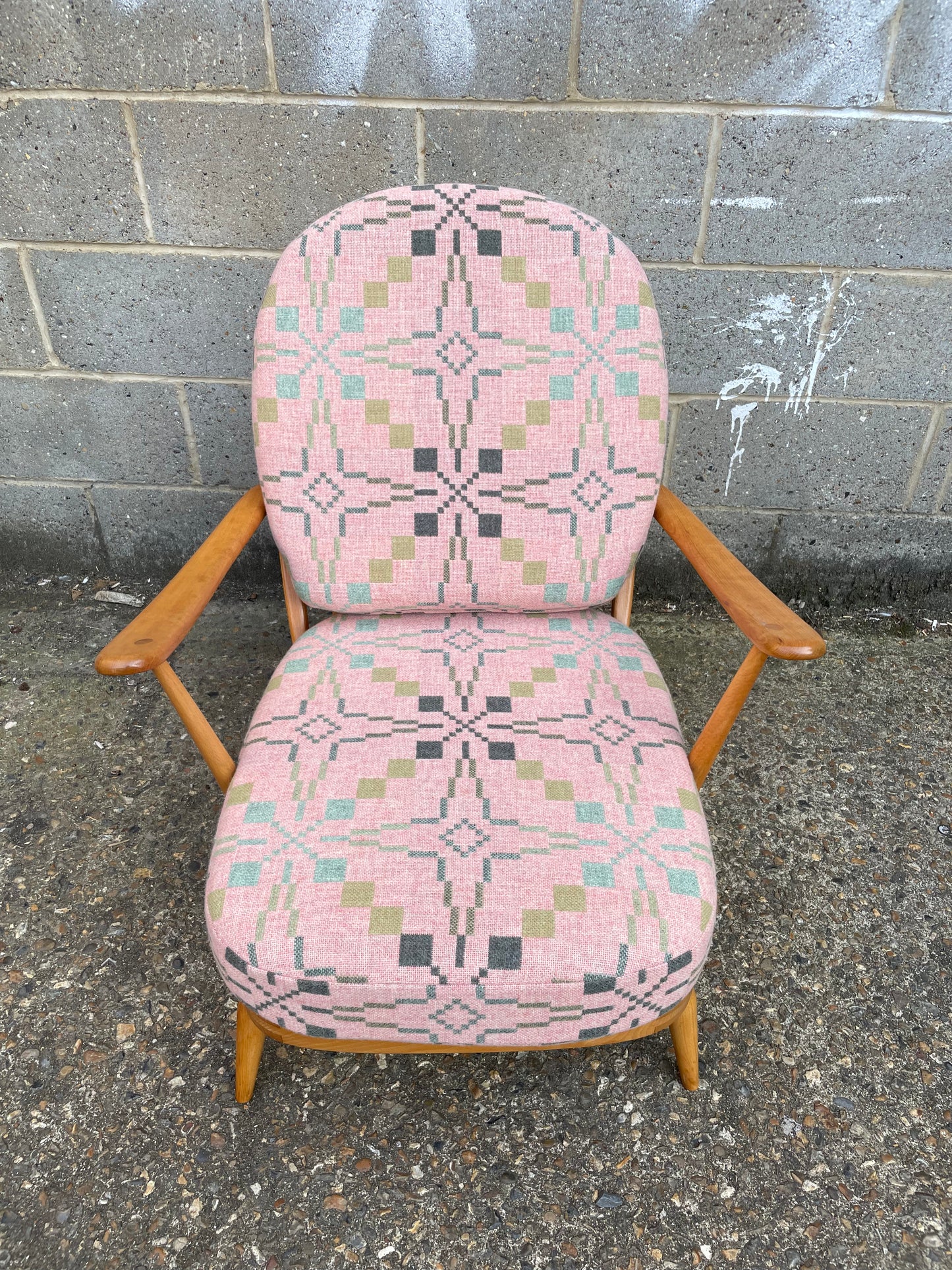 Melin Tregwynt - Vintage Star - Welsh Tapestry - Ercol Windsor 203 Armchair