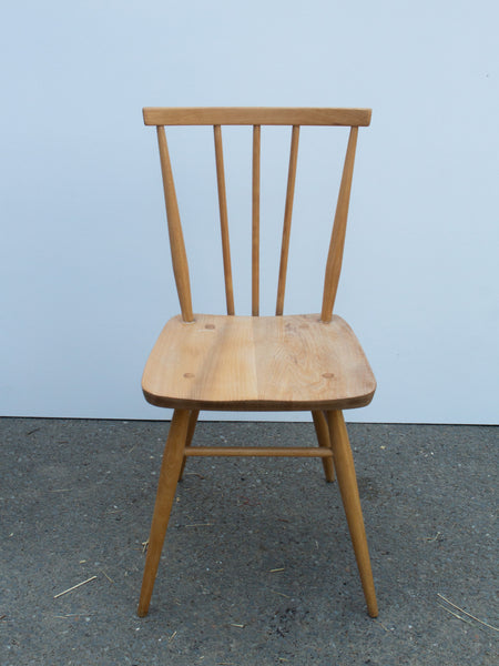 Ercol Windsor 391 Stick Back Kitchen Dining Chairs - Fully Restored - set of 4 - Blonde