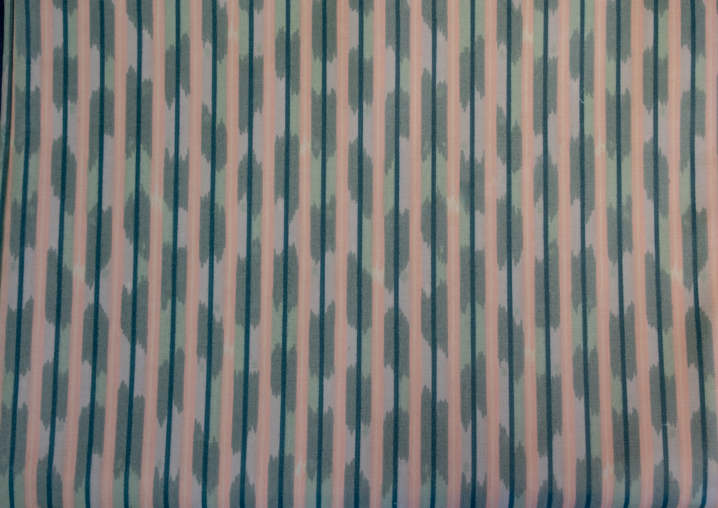 Oil Cloth Tablecloth - Pink and Green Strip