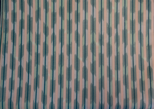 Oil Cloth Tablecloth - Pink and Green Strip