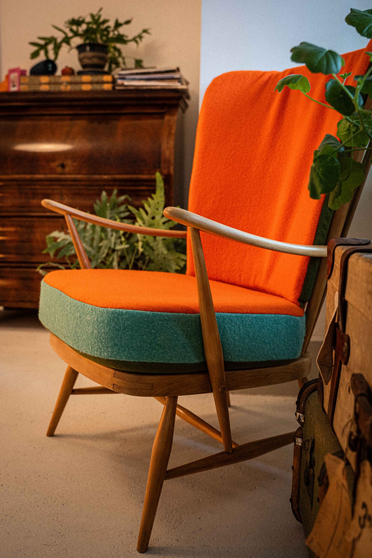 Trio Colour Block - Choice of Colours - Ercol Evergreen 478 High Back Armchair