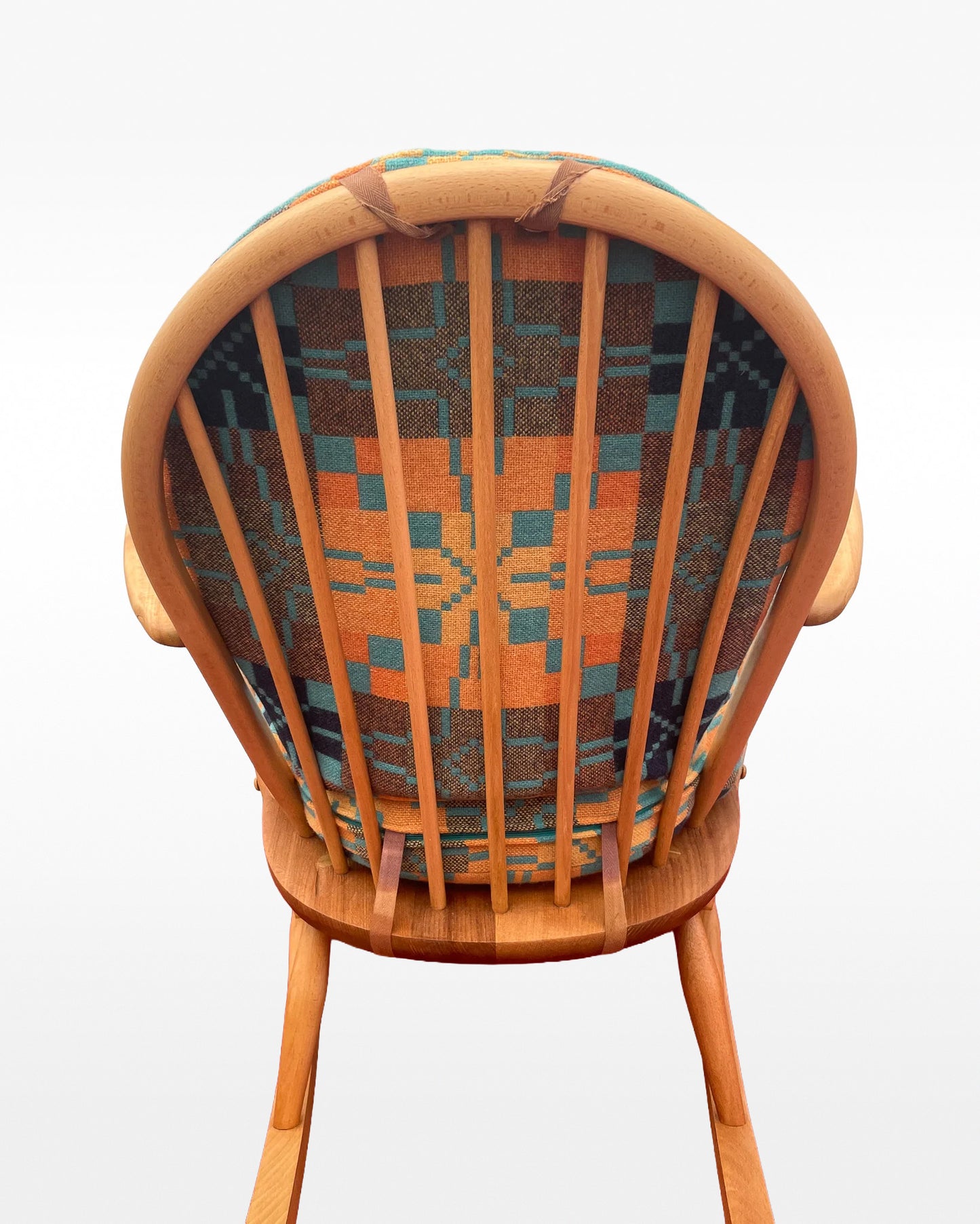 Melin Tregwynt - Vintage Star - Welsh Tapestry - Ercol Windsor 470 Rocking Chair.