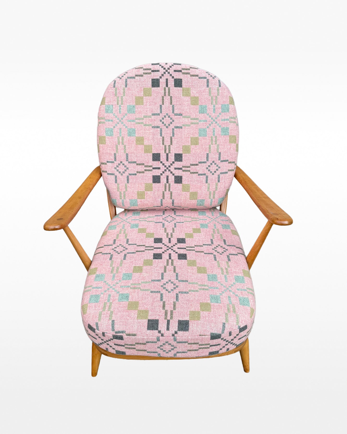 Melin Tregwynt 'Vintage Star' Welsh Tapestry - Ercol Windsor 203 Armchair
