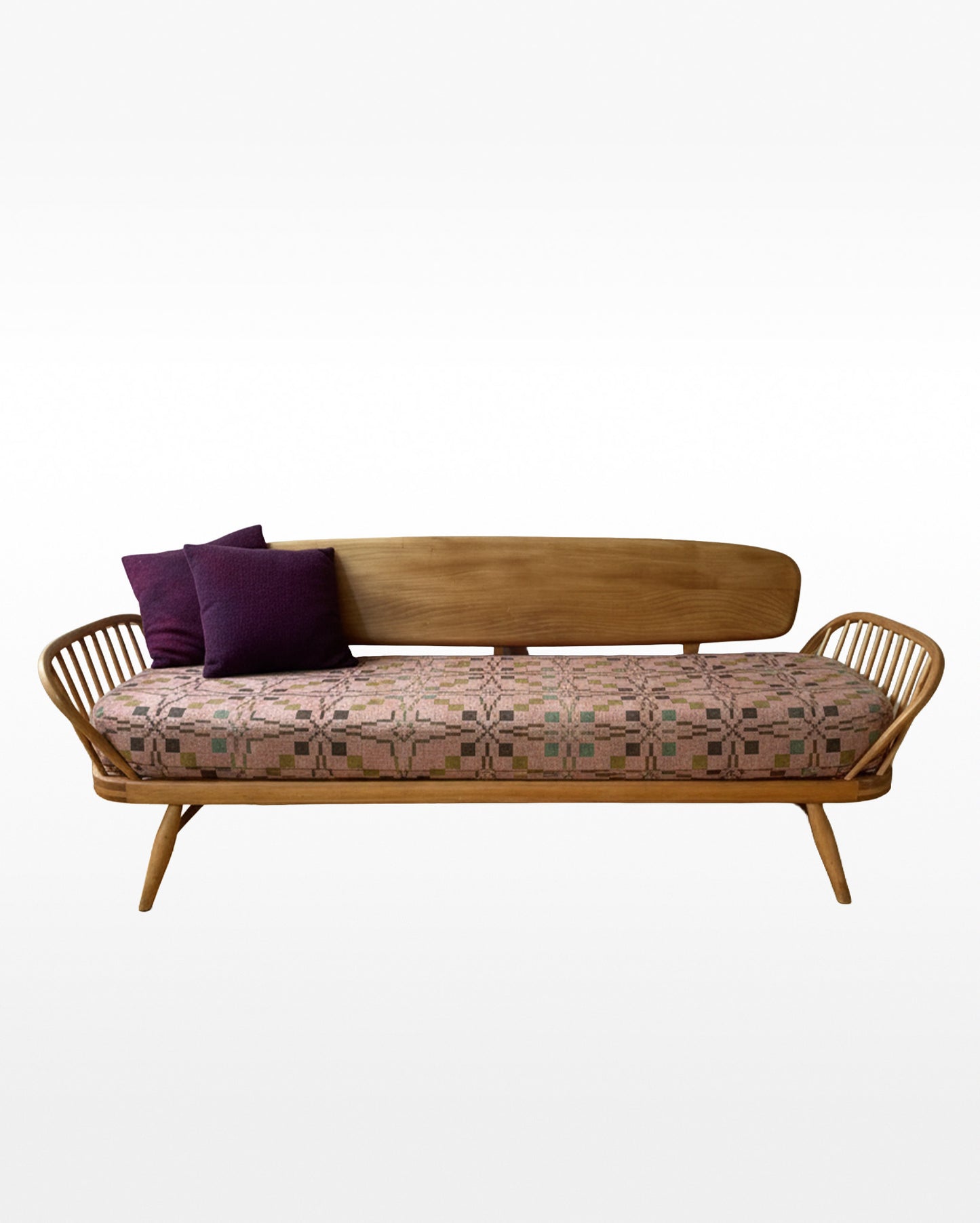 Melin Tregwynt 'Vintage Star' Welsh Tapestry - Ercol Windsor 355 Studio Couch Daybed