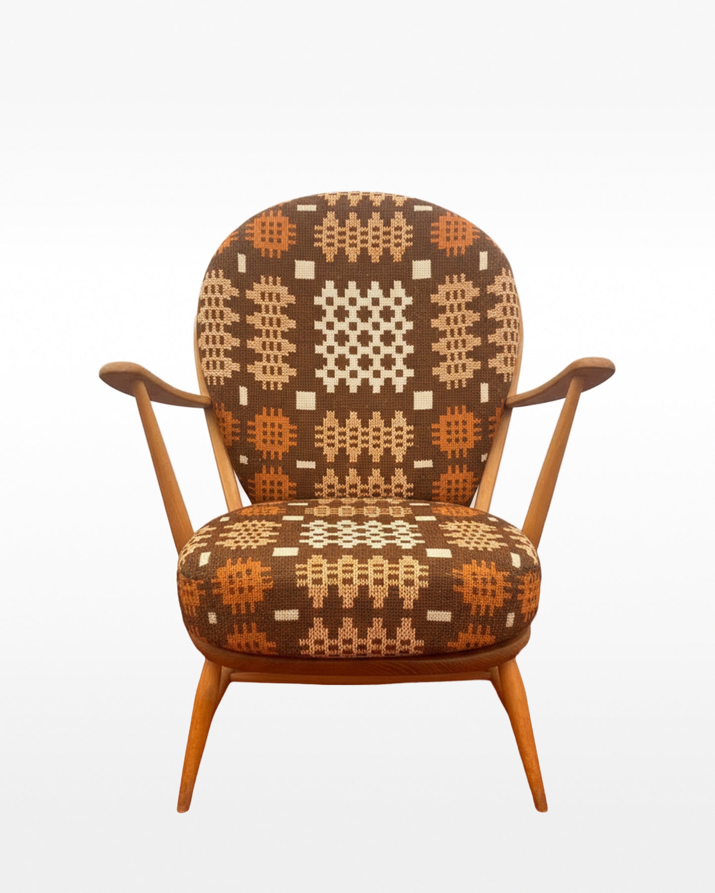Vintage Welsh Tapestry - Choice of Fabrics - Ercol Windsor 317 Grandfather Chair