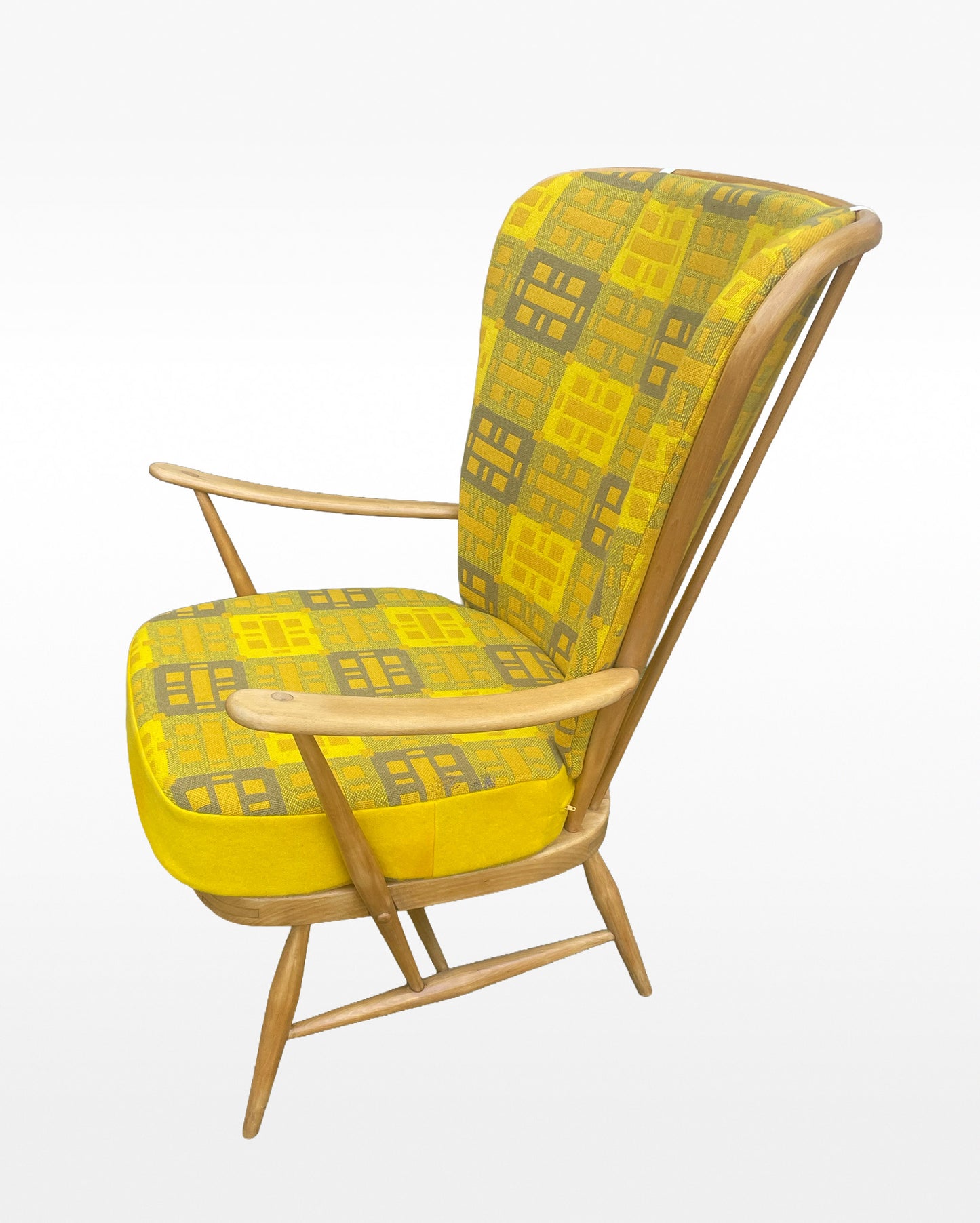Vintage Welsh Tapestry - Choice of Fabrics - Ercol Windsor 478 Evergreen Tall Back Chair.