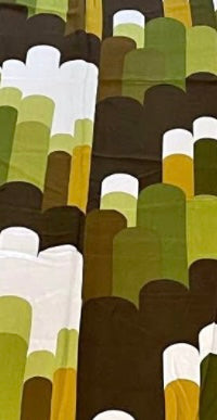 Olive/Brown/Mustard/White vintage fabric 