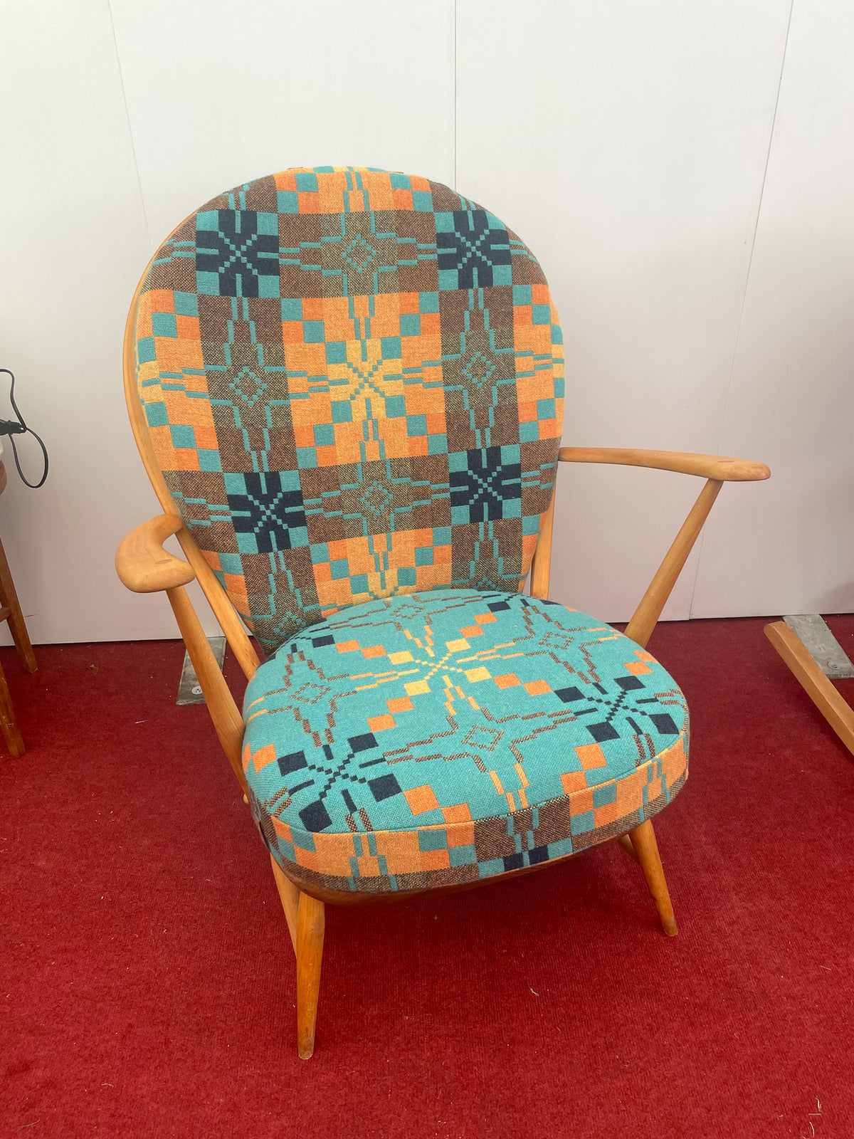 Welsh Tapestry- Ercol 317 Grandfather Armchair 