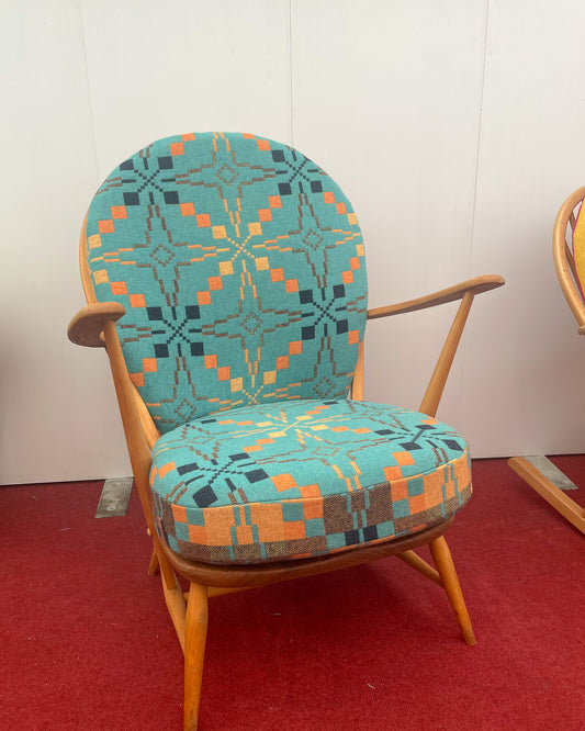 Welsh Tapestry- Ercol 317 Grandfather Armchair 