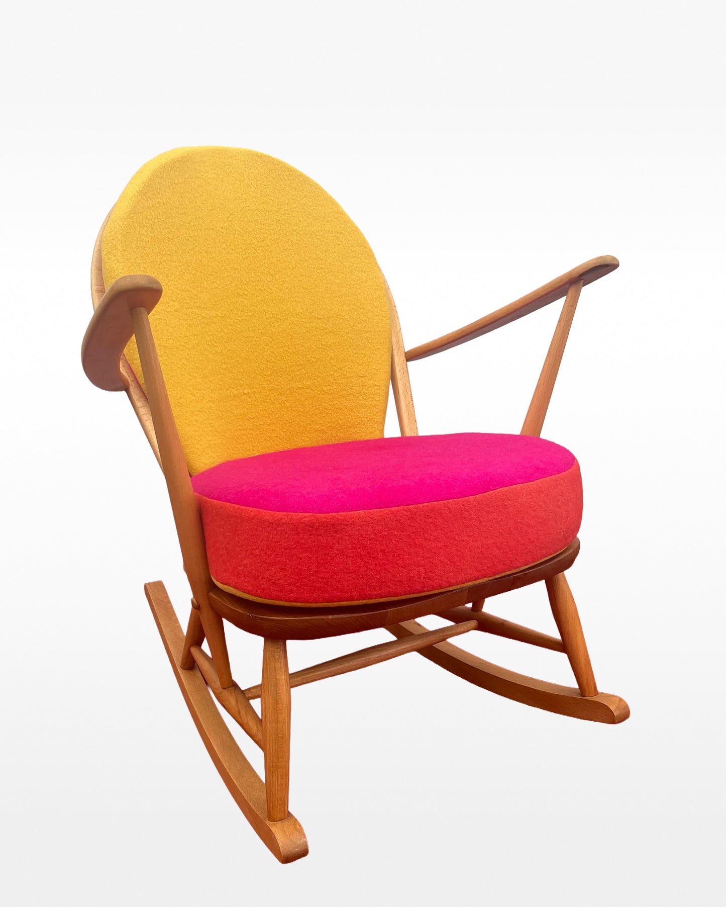 Trio Colour Block - Choice of Colours - Ercol Windsor Blonde 470 Rocking Chair