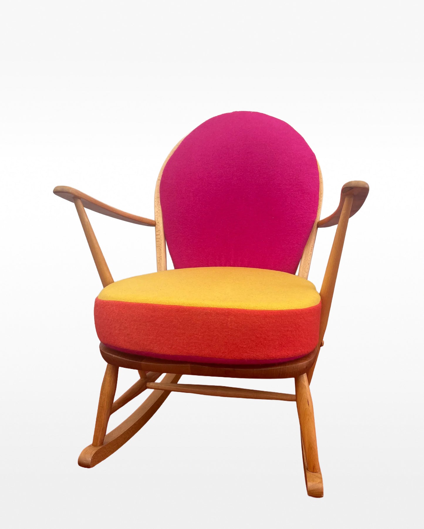 Trio Colour Block - Choice of Colours - Ercol Windsor Blonde 470 Rocking Chair