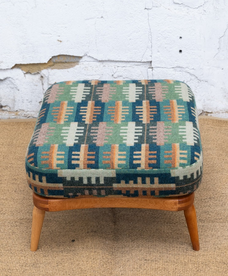 Melin Tregwynt 'Forest' Welsh Tapestry - Ercol Windsor 341 Footstool