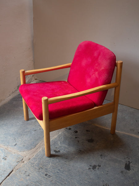 Ercol Modular 749 Lounge Chair - Fully Restored - Pink