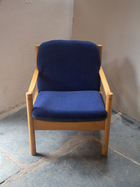 Ercol Modular 749 Lounge Chair - Fully Restored - Blue