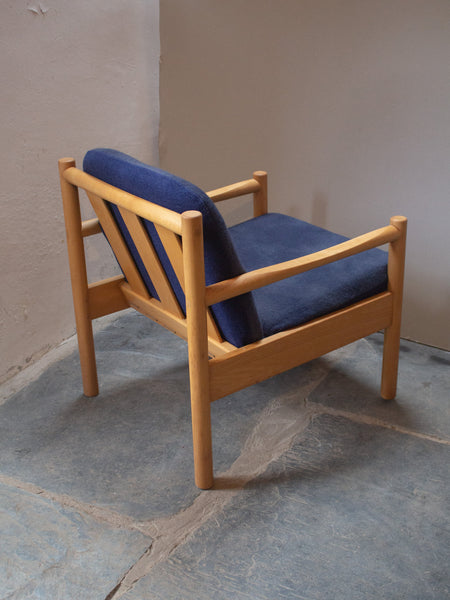 Ercol Modular 749 Lounge Chair - Fully Restored - Blue