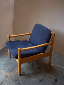 Ercol Modular 749 Lounge Chair - Fully Restored - Blue