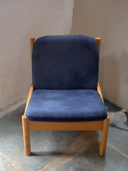 Ercol Modular 747 Lounge Chair - Fully Restored - Blue
