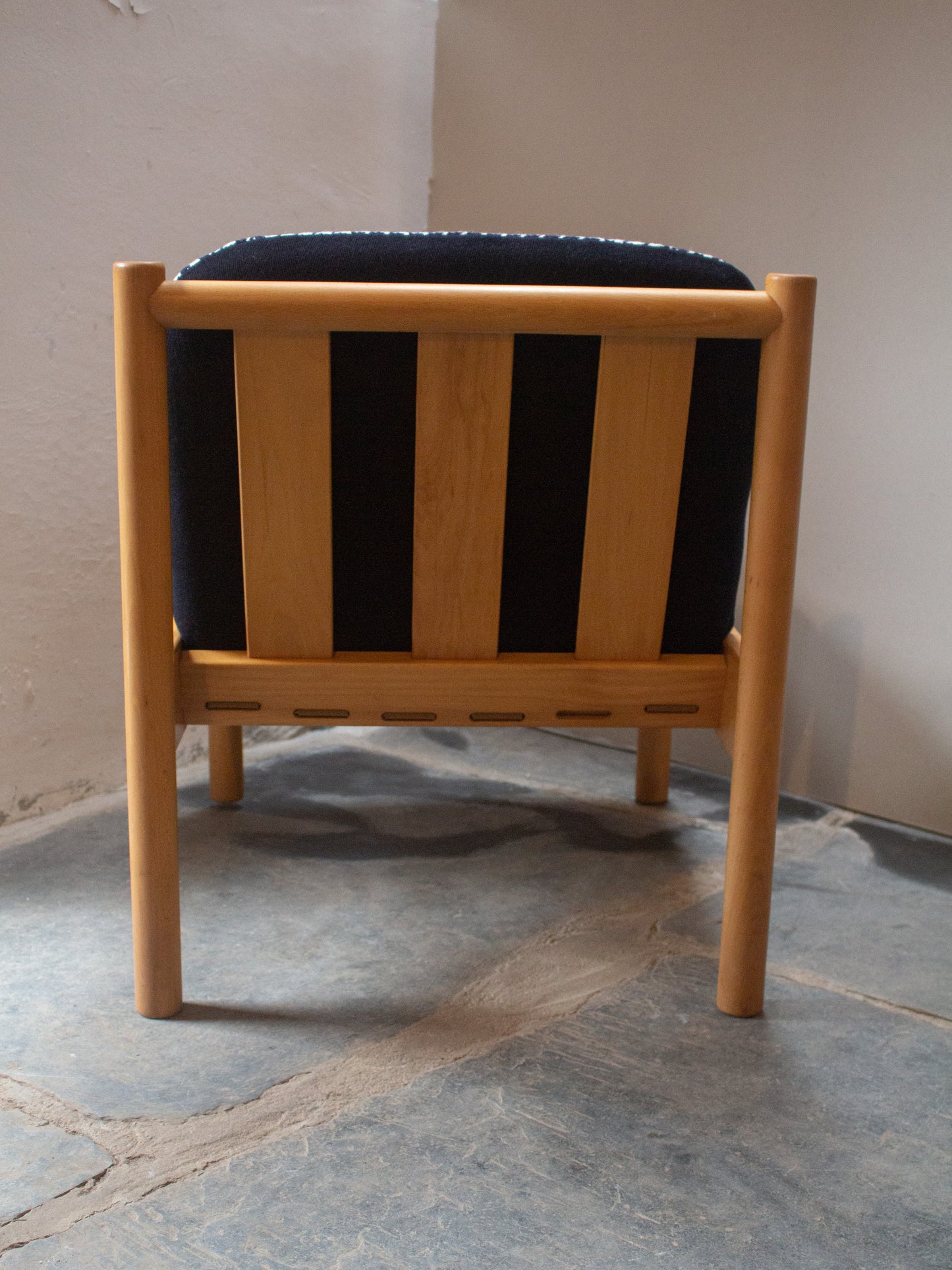 Ercol Modular 747 Lounge Chair - Blue/White Houndstooth