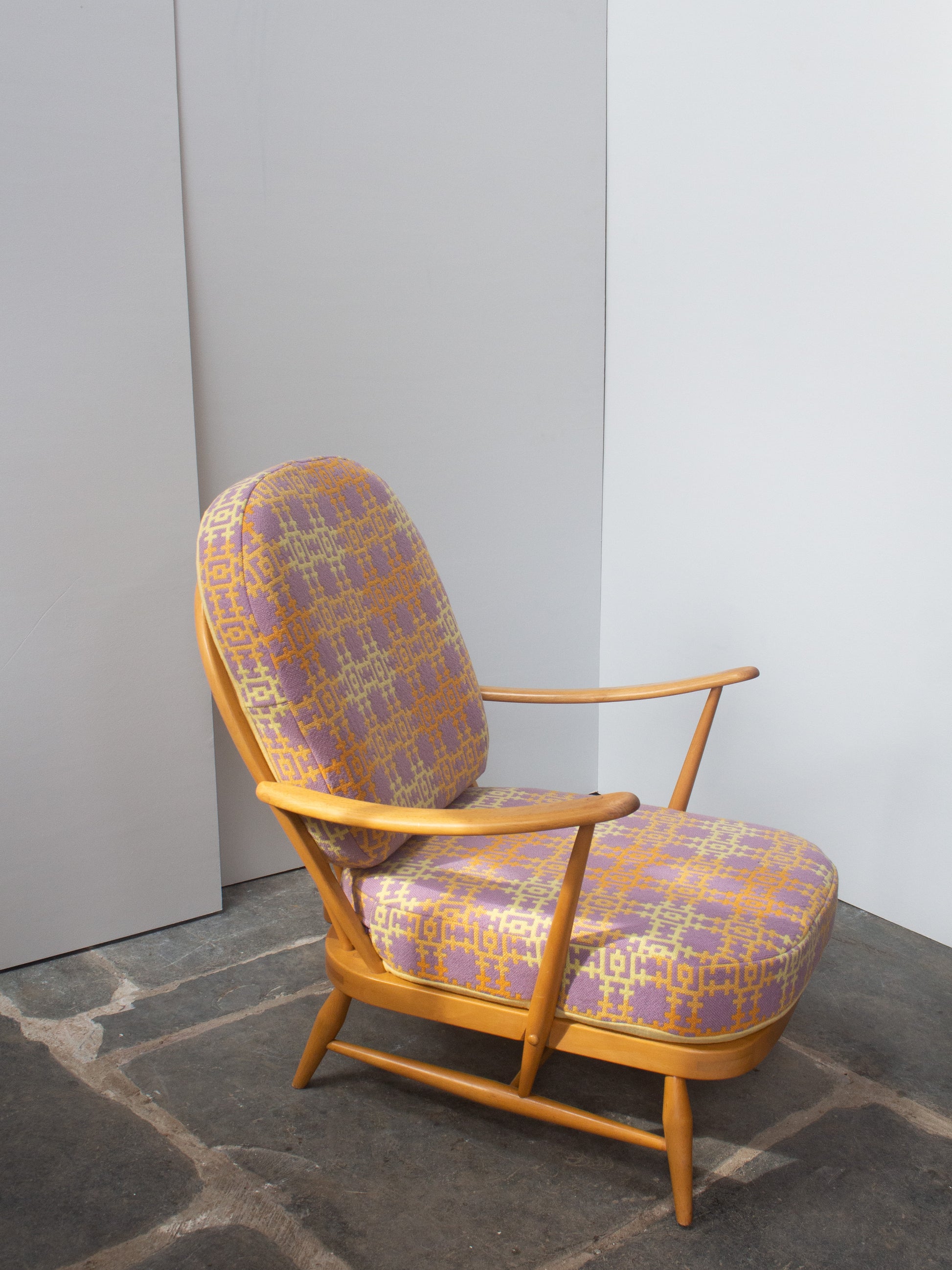 Ercol 203 Armchair - Welsh Tapestry fully restored 