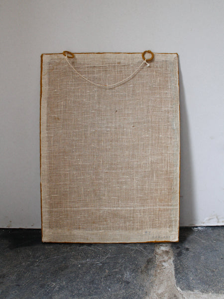 1970s Abstract hand-stitch Flower Tapestry